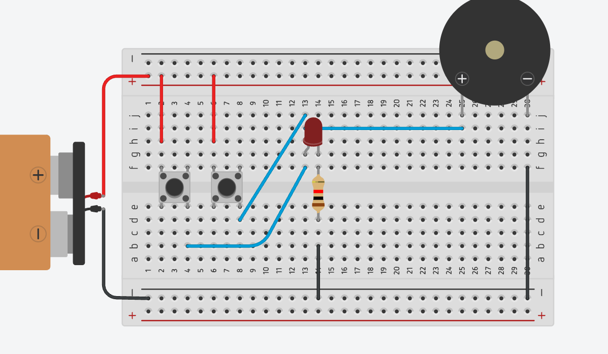 Grounding the LED by connecting Column 14 to the bottom ground rail